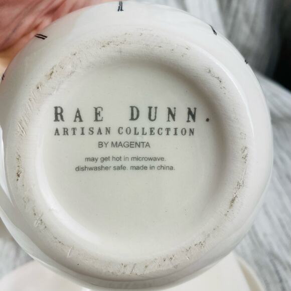 Rae Dunn Artisan Collection Magenta Ceramic‎ Home Floral Sugar, Creamer, Butter - Picture 5 of 8